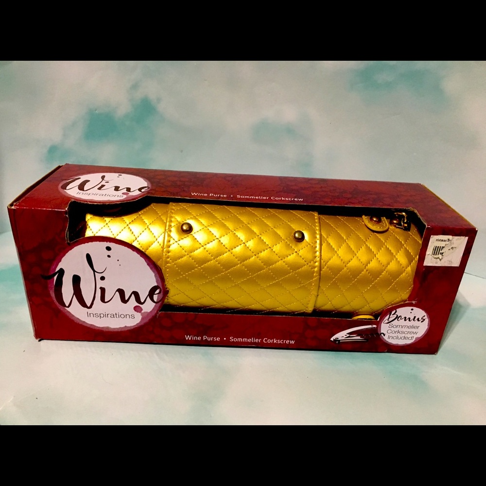 WINE INSPIRATIONS WINE BOTTLE PURSE NWT